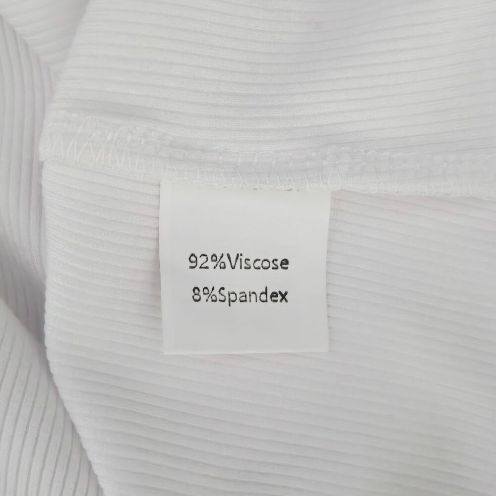 Title: NWT | Ryaiwi White Ribbed Tank Top | Scoop Neck | XXL - Picture 5 of 6